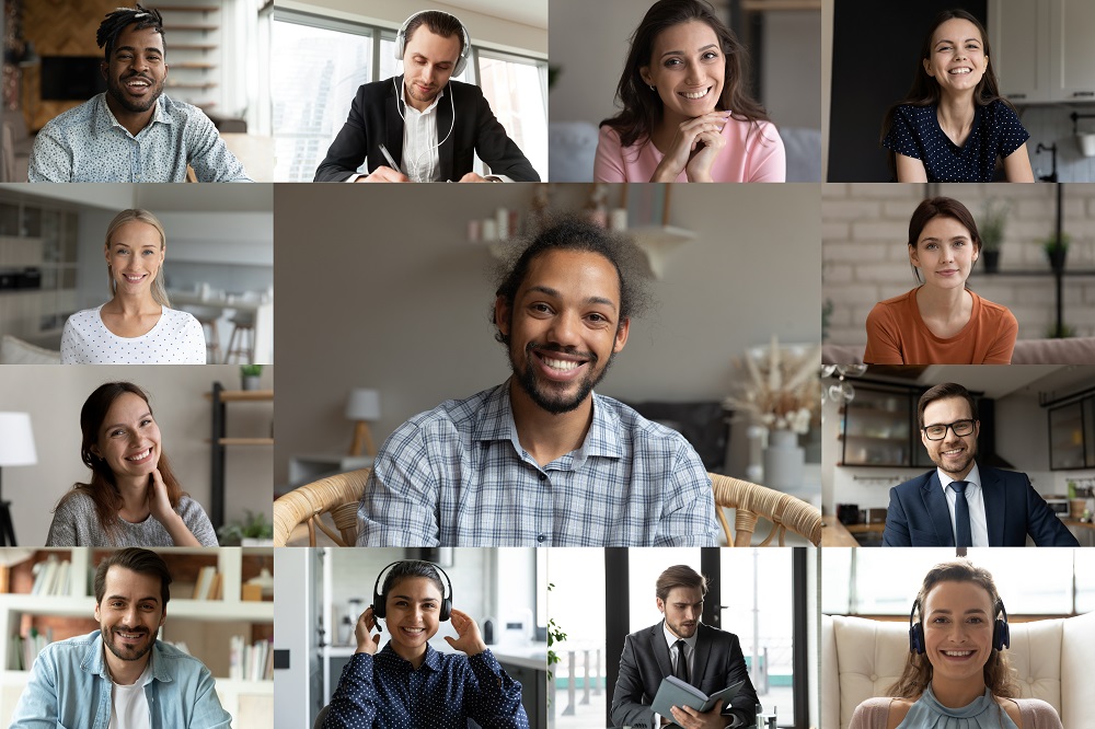 Head,Shot,Screen,View,Diverse,Colleagues,Group,Brainstorming,Online,,Engaged