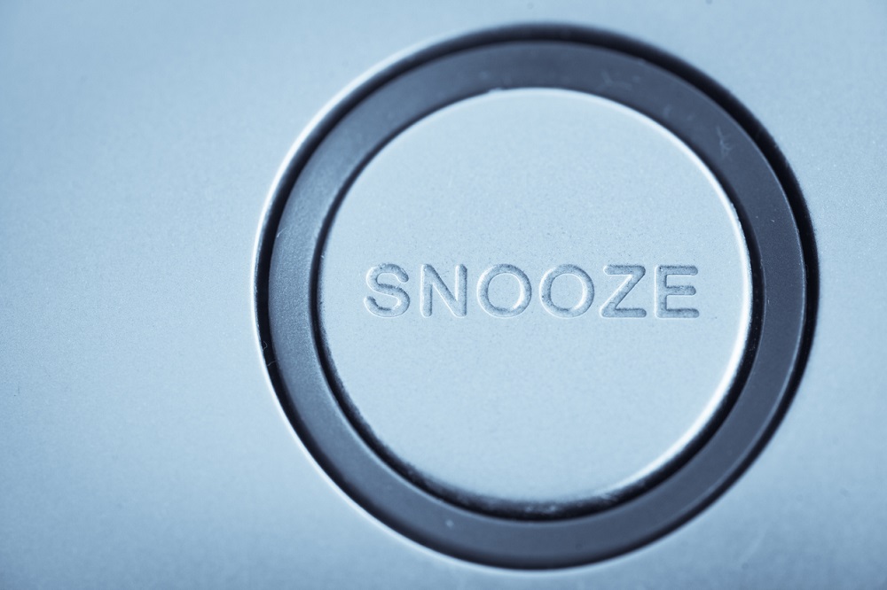 Snooze button of an electronic clock